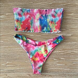 Colorful Tie-Dye Bikini Set
